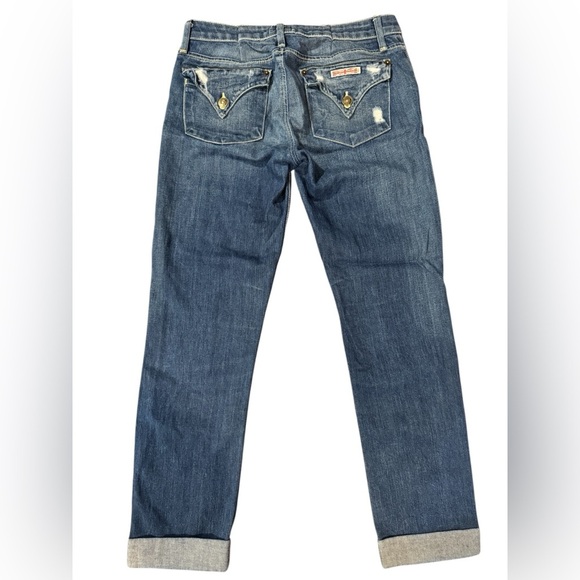 Hudson Jeans Women's Straight Leg in Distressed Blue - Picture 2 of 7